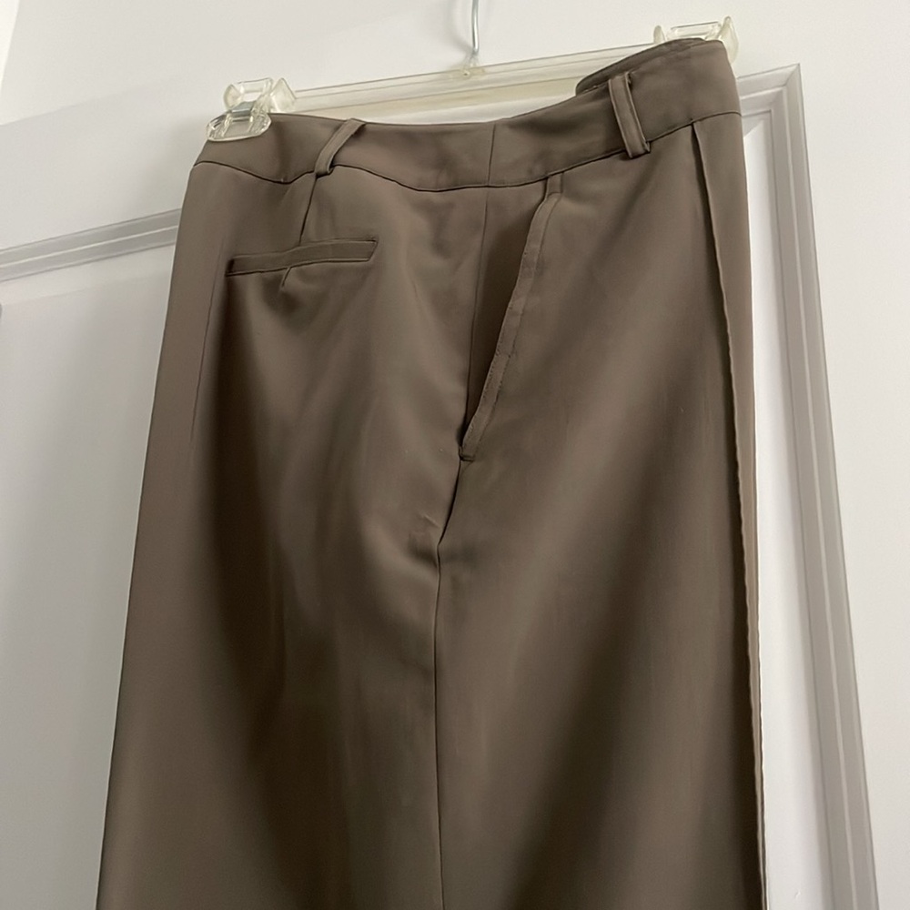 Rafaella Suit Pants Jacket Women Size 10 Deep Olive Fitted Straight Leg Career - Picture 3 of 16